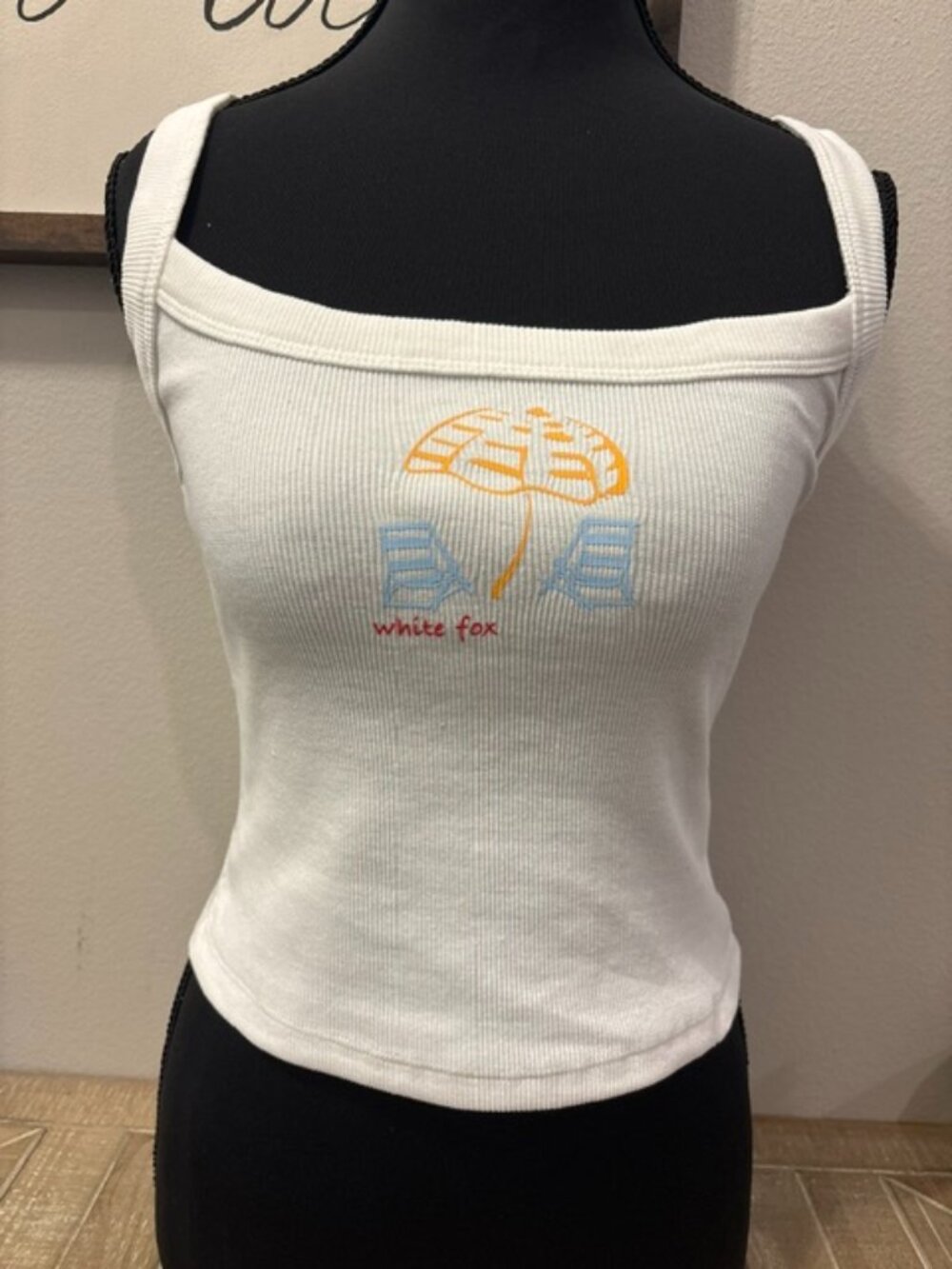 White Fox Life's a Beach Tank Top